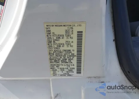 2007 Nissan Quest 3.5 из США, поврежденный, VIN 5N1BV28U77N126216